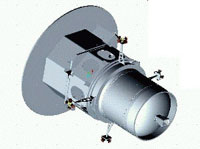 Computer rendering of the STEP spacecraft.
