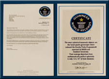 Letter and certificate from the Guinness World Records Company