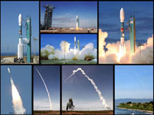 Collage of GP-B launch photos.