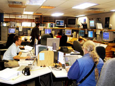 The GP-B Mission Operations Center was a beehive of activity during the post-science calibration phase.